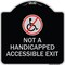 Signmission Not Handicapped Accessible Exit W/ Graphic Heavy-Gauge Aluminum Sign, 18" H, 18" L, BS-1818-23549 A-DES-BS-1818-23549 - alternate 1